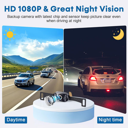 7-Inch Backup Camera for Car, Truck, SUV - HD 1080P Rear View System, IP69K Wate