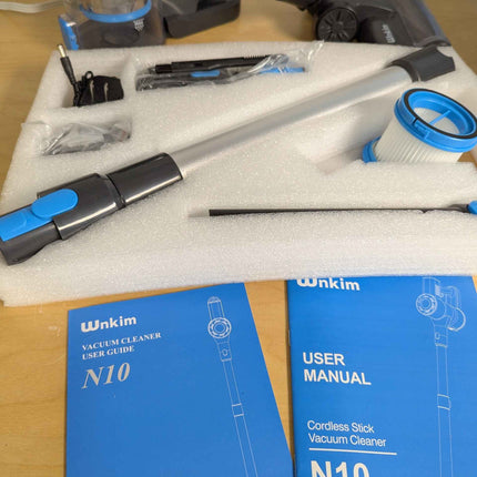 N10 Cordless Vacuum Cleaner, Powerful and Lightweight Blue 2200mAh 40 Minutes Lo