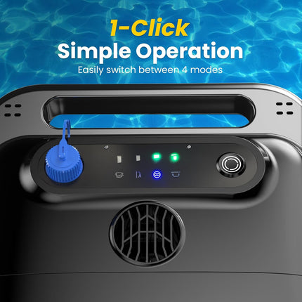 OUCAXIA Y50S Cordless Robotic Pool Cleaner, 110W Wall-Climbing Pool Vacuum with 4 Modes & 4L Filter Basket