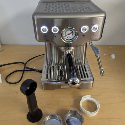 Neretva Espresso Machines, Professional 15 Bar Espresso Maker with Milk Frother,