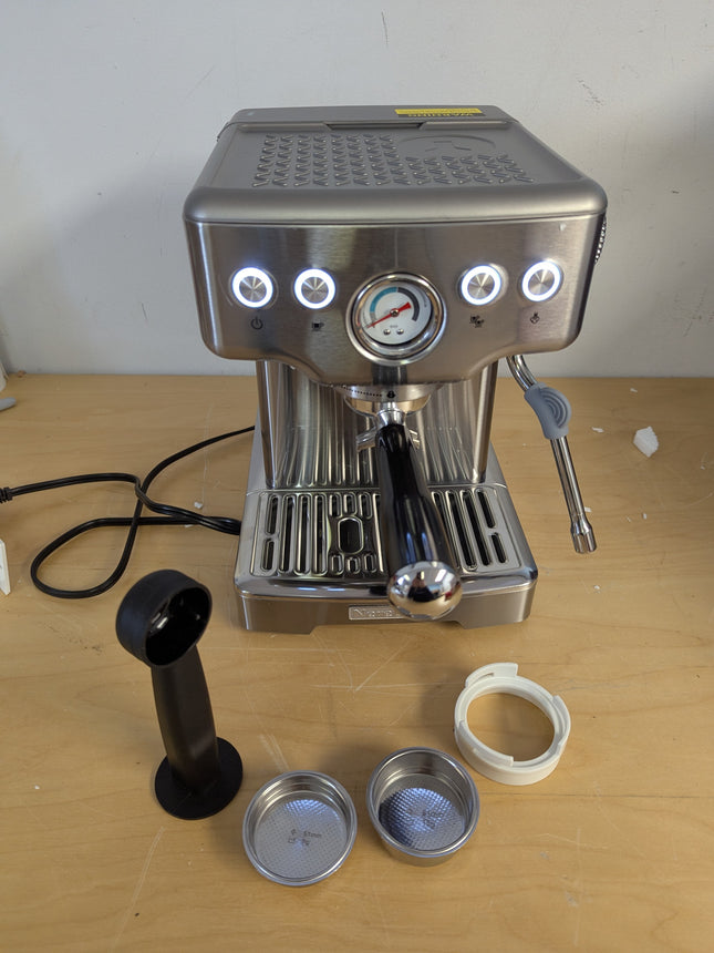 Neretva Espresso Machines, Professional 15 Bar Espresso Maker with Milk Frother,