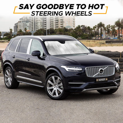 EcoNour Accordion Sun Shade for Car | Car Shade Front Windshield to Block Harmfu