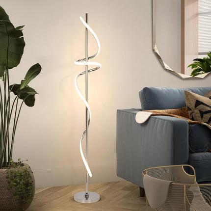 Modern Floor Lamp with Remote Control, Dimmable LED Floor Lamp for Living Room,