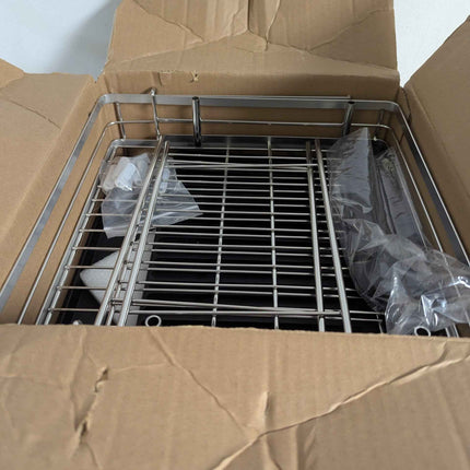 Large 2 Tier Dish Drying Rack, Extendable Dish Rack, Stainless Steel Anti-Rust D