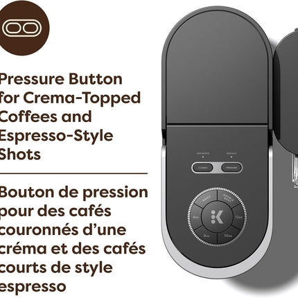 Keurig K-Crema Single Serve K-Cup Pod Coffee Maker, Black