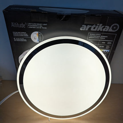 Artika Altitude 15” LED Flush Mount Ceiling Light, Dimmable Modern Fixture with