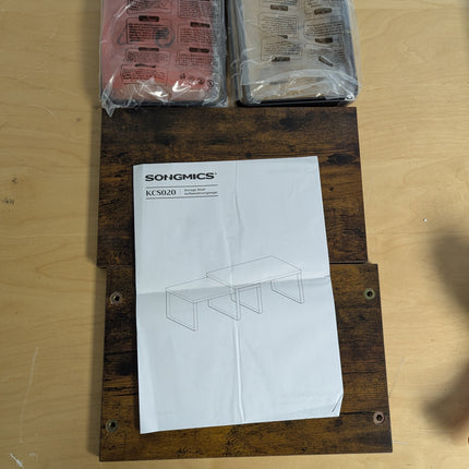 SONGMICS Cabinet Organizer Shelf, Set of 2 Kitchen Counter Shelves, Kitchen Stor