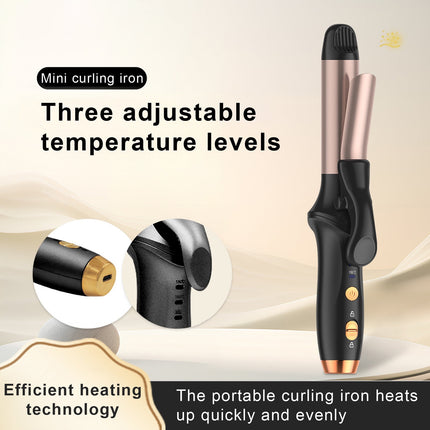 Cordless Hair Curling Iron 3 Temperature Adjustable Rechargeable Fast Heating Ha
