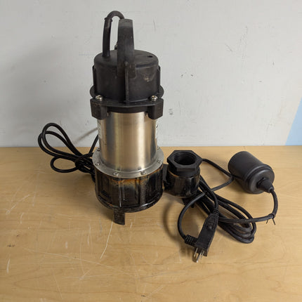 FOTING 1HP Submersible Sump Pump, Sewage/Effluent Pump 5600 GPH with 40 ft Lift, Cast Iron Heavy Duty with Float Switch