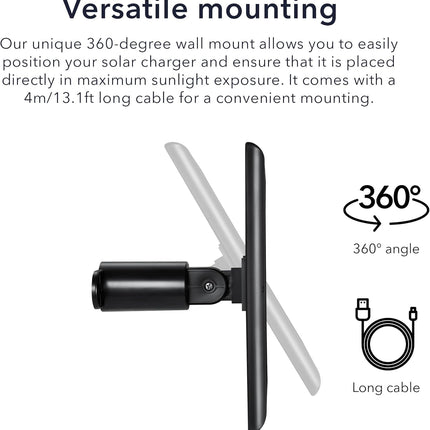 Wasserstein Solar Panel Compatible with Ring Spotlight Cam Plus/Pro/Battery, and