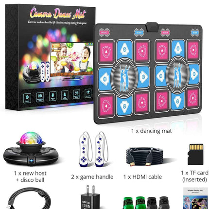 (No cables) Dance Mat for Kids and Adults: 2-Player Electronic Dance Pad with HD