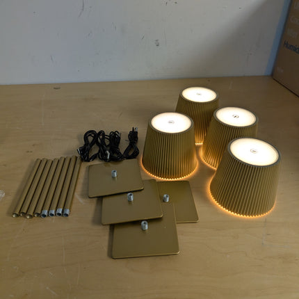 LUTEC 4 Pack Cordless Table Lamp,6000mAh Rechargeable Battery Operated Desk Lamp