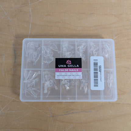 UNA GELLA Almond Shape Nail Tips Short: 504pcs Half Cover Almond Tips | Half Mat