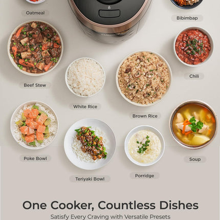CUCKOO CRP-P1009SB | 10-Cup (Uncooked) Pressure Rice Cooker | 12 Menu Options: Q