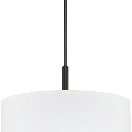 XiNBEi Lighting Drum Chandelier, Farmhouse 4 Light Pendant Light with White Fabr