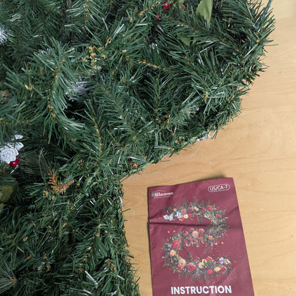 SHareconn 2Pcs 9FT Prelit Artificial Christmas Garland with Color Changing Light