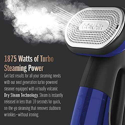 Conair GS108C Extreme Steam Handheld & Iron 2-in-1 with Turbo (Steam or Press) B