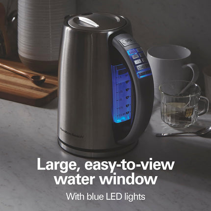Hamilton Beach Variable Temperature Electric Kettle, 1.7 L, 1500W, 6 Presets, Ke