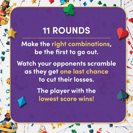 Five Crowns GIANT Rummy Style Jumbo Card Game for Kids, Family Game Night | Uniq