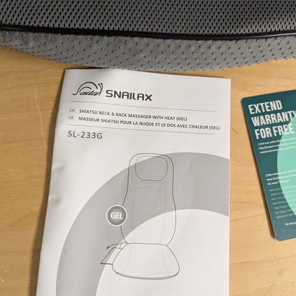 Snailax Shiatsu Neck & Back Massager with Heat, Full Back Kneading Shiatsu or Ro