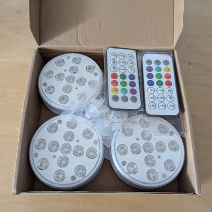Syxiaola Pool Lights - Submersible LED Lights with Magnet and Suction Cups, 16 C
