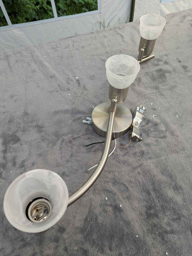 XiNBEi Lighting Track Lighting, 3 Light Wave Track Light with Glass Modern Ceili