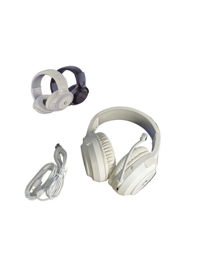 White Wireless Gaming Headset for PS5, PS4, PC, Switch 40-Hour Battery, Type-C C