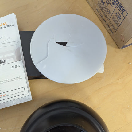 FAULTY Black Ceiling Fans with Lights - 46" Flush Mount Ceiling Fan with Remote
