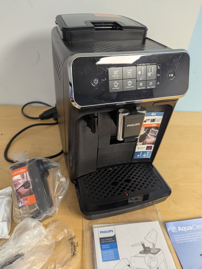 Philips Series 2300 Fully Automatic Espresso Machine - 4 Hot Drinks, Fast Clean,