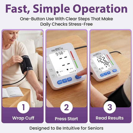 Blood Pressure Monitor for Home Use with Large Upper Arm Cuff - Automatic Talkin