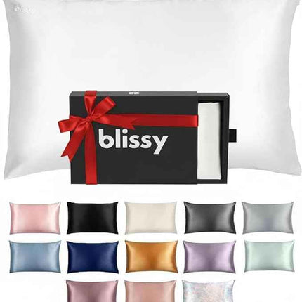 Blissy Silk Pillowcase - 100% Pure Mulberry Silk - 22 Momme 6A High-Grade Fibers