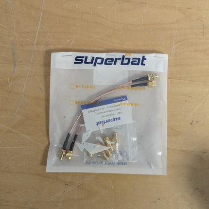 SUPERBAT SMA Male to Female 6inches RF Coax Cable & 5pcs Adapter Kit - SMA/SMA/R