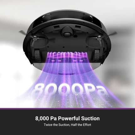 Eureka E20 Plus Robot Vacuum and Mop Combo, 8000Pa Suction, Bagless Self-Emptying Station, LiDAR Navigation, App Control