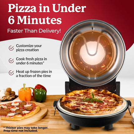 (Used - fair) PIEZANO Crispy Crust Pizza Oven by Granitestone – Electric Pizza O