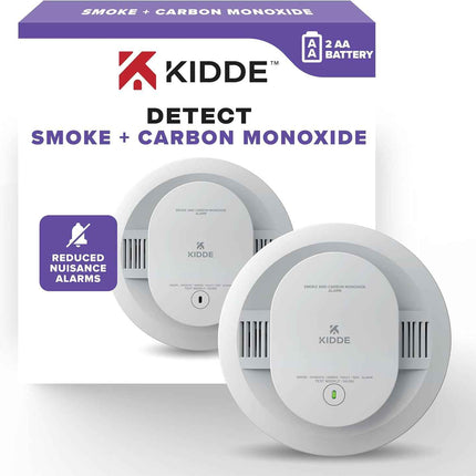 Kidde Smoke & Carbon Monoxide Detector, AA Battery Powered, LED Warning Light In