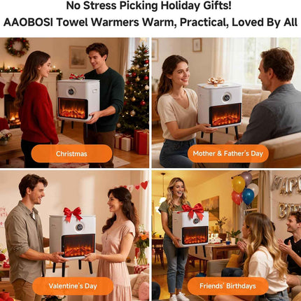 AAOBOSI Heated Towel Warmer for Bathroom - Luxury Towel Warmers Bucket with 3D F