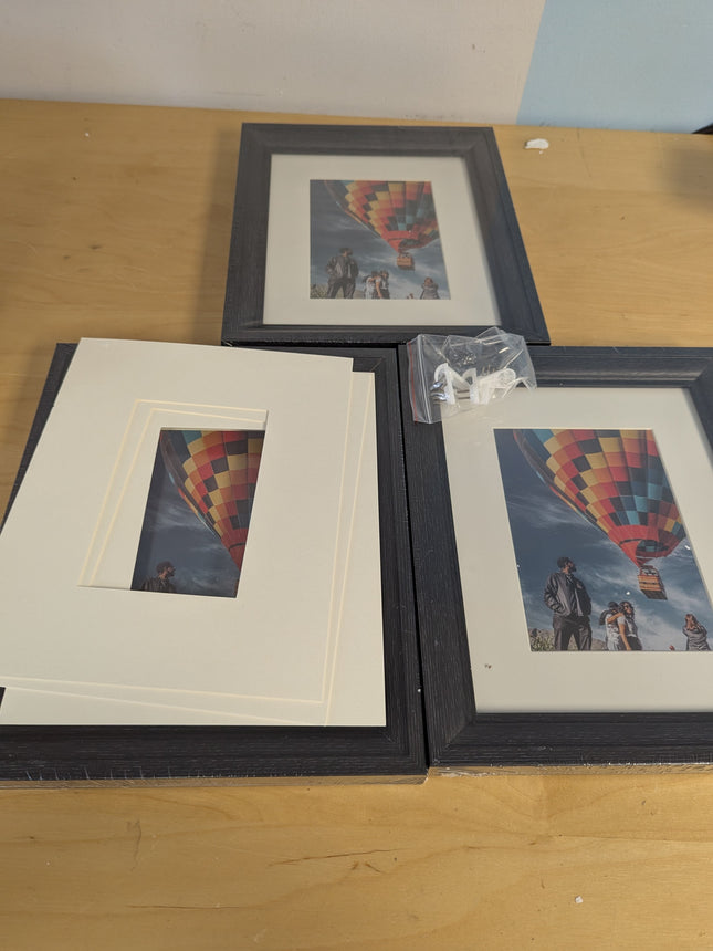 SONGMICS 5x7 Picture Frames with 6 Mats for Wall, Set of 3, Collage Photo Frames