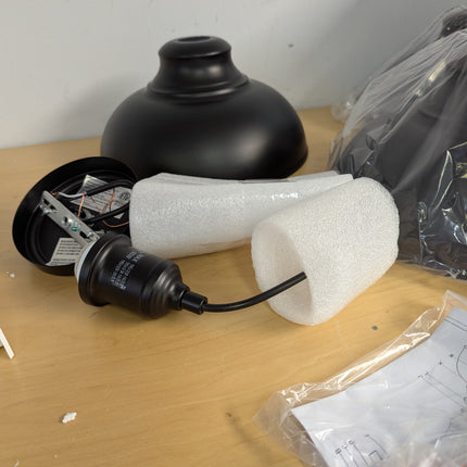 ALAISLYC 3 Pack Farmhouse Pendant Light Black Pendant Lighting for Kitchen Islan