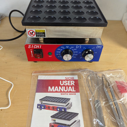 SICHI Mini Pancake Maker Machine with 550℉Heating and Timer Control, 25PCS Elect