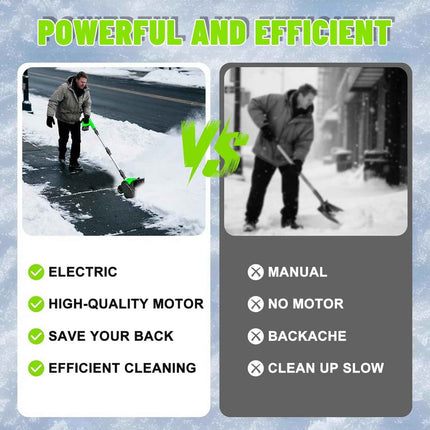 Electric Snow Shovel, 21V Electric Snow Blower with Battery and Charger, 19FT Th