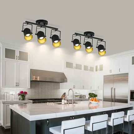 SEEBLEN Kitchen Track Lighting Fixtures Ceiling,3 Light Wall/Ceiling Light with