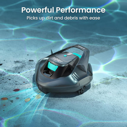 AIPER Seagull SE Cordless Robotic Pool Cleaner, 90 Minute Runtime with Dual Drive Motors, LED Indicators and Self-Parking, Grey