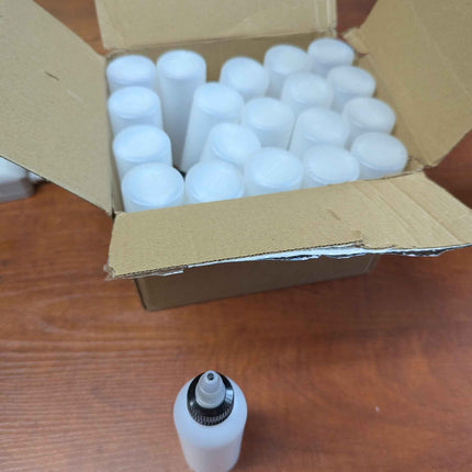 20 Pack Clear 2oz Bottles with Caps for Kitchen, Condiments, Homemade BBQ Sauce,