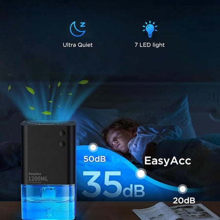EasyAcc Dehumidifiers for Home Basements, 40oz Air Dehumidifier for Home(450sq f