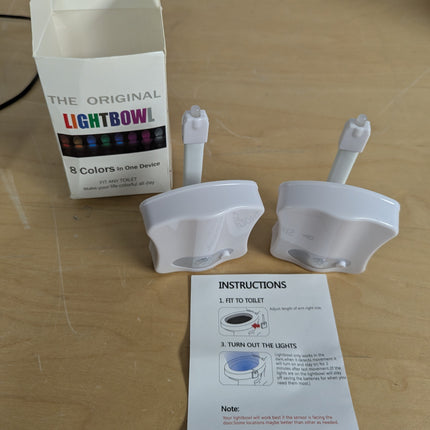 2-Pack Toilet Night Lights Motion Detection 8-Color Change Sensor Activated, Kom