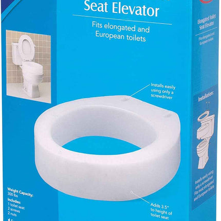 Carex Health Brands Toilet Seat Elevator Elongated Shape