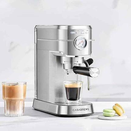 CASABREWS Espresso Machine 20 Bar, Professional Espresso Maker with Milk Frother
