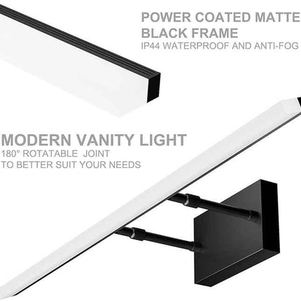 Aipsun 31.5 inch Modern Black Vanity Light Adjustable Bathroom Light Fixtures Ov