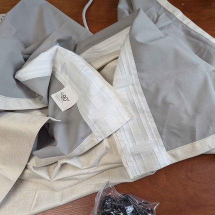Blackout curtains 90" beige