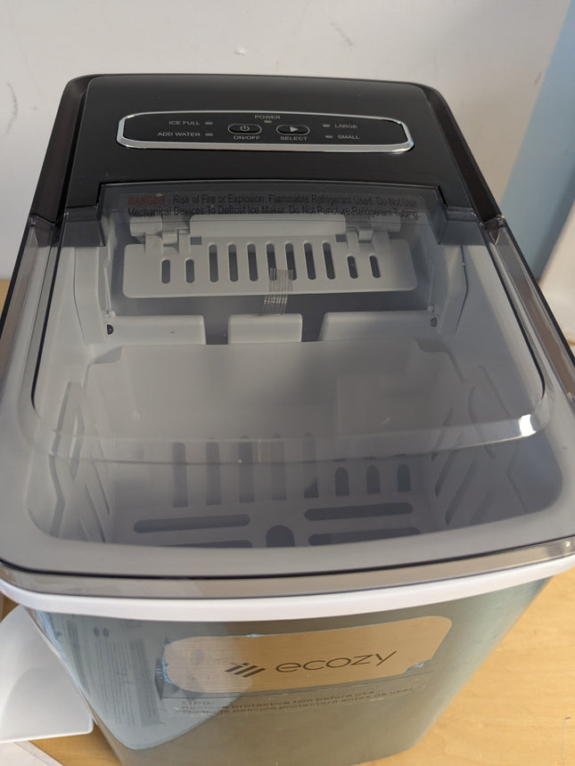 ecozy Portable Ice Maker Countertop, 9 Cubes Ready in 6 Mins, 26.5 lbs in 24 Hou
